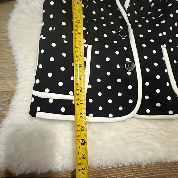 Express Womens Blazer Size 4 Polka Dot Black White Blazer - Picture 6 of 9